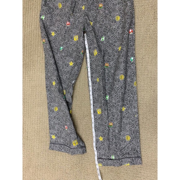 Pottery Barn Teen Super Mario Glow-in-the-Dark Novelty Pajama Set Gray Medium - Picture 7 of 12